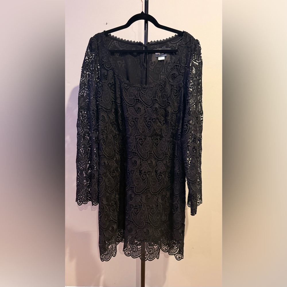 Anthropologie Elegant Black Lace Dress